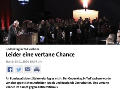 Read more about the article Wenn  „Lieschen Müller“ den Juden das Gedenken erklärt